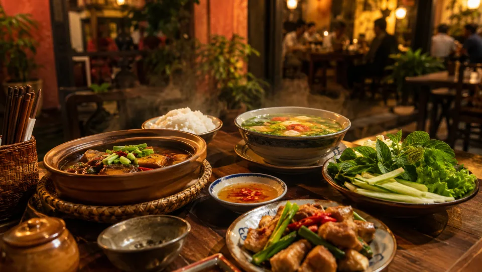 Bàn ăn tại Nguyễn Thị Hoa